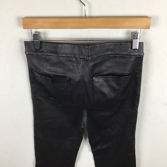 NEW NWT J Brand Leather Pants Vivia High Rise Flared - Picture 6 of 12